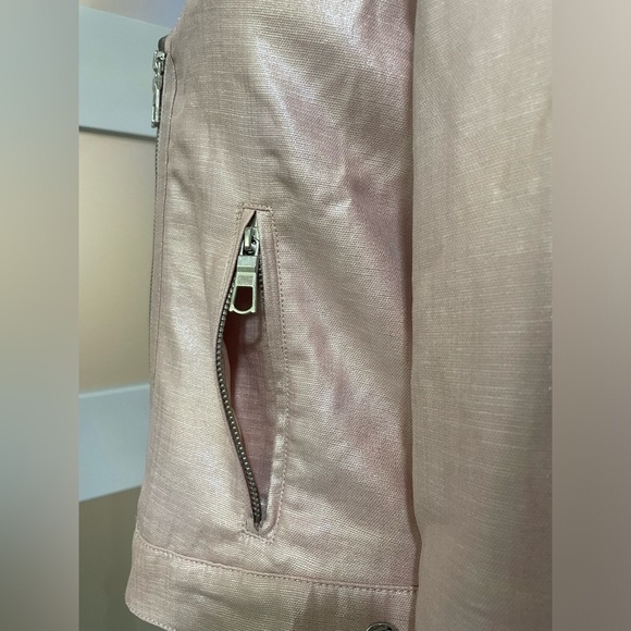 🍂 😍 Guess Moto Style - Vintage Shimmering Pink Jacket! - Picture 7 of 11
